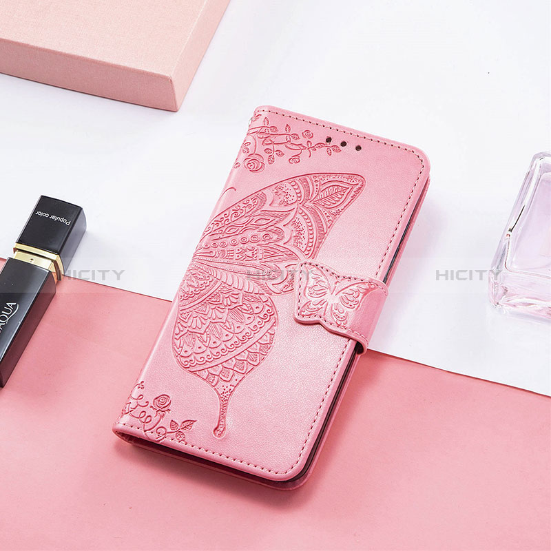 Handytasche Stand Schutzhülle Flip Leder Hülle Schmetterling L01 für Xiaomi Redmi 12C 4G groß