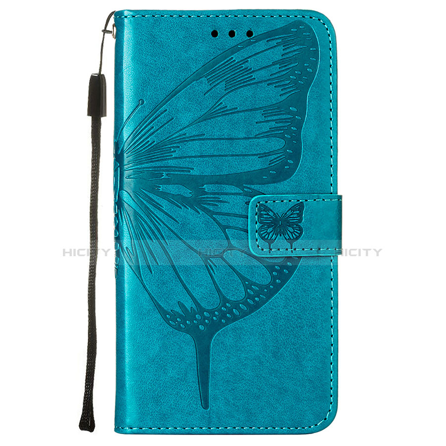 Handytasche Stand Schutzhülle Flip Leder Hülle Schmetterling L10 für Apple iPhone 13 Mini Blau