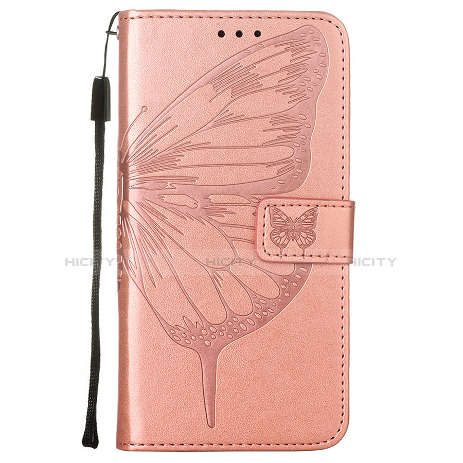 Handytasche Stand Schutzhülle Flip Leder Hülle Schmetterling L10 für Apple iPhone 13 Mini Rosegold