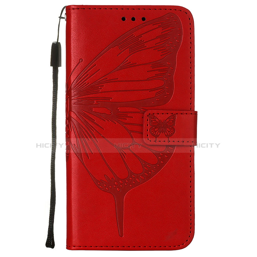 Handytasche Stand Schutzhülle Flip Leder Hülle Schmetterling L10 für Apple iPhone 13 Rot groß