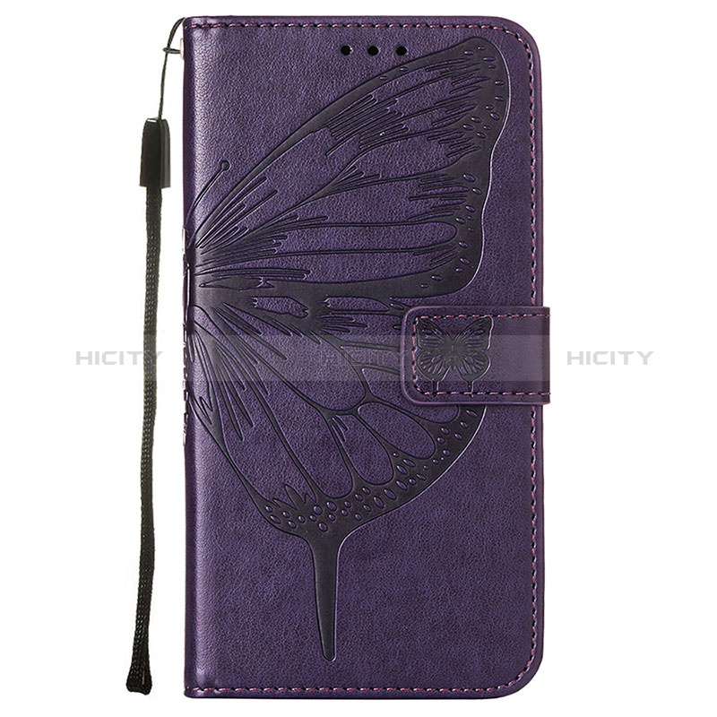 Handytasche Stand Schutzhülle Flip Leder Hülle Schmetterling L10 für Apple iPhone 14 Pro Max Violett groß