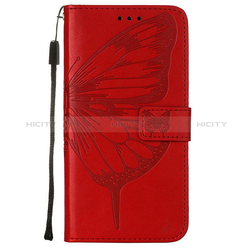 Handytasche Stand Schutzhülle Flip Leder Hülle Schmetterling L10 für Apple iPhone 14 Pro Rot