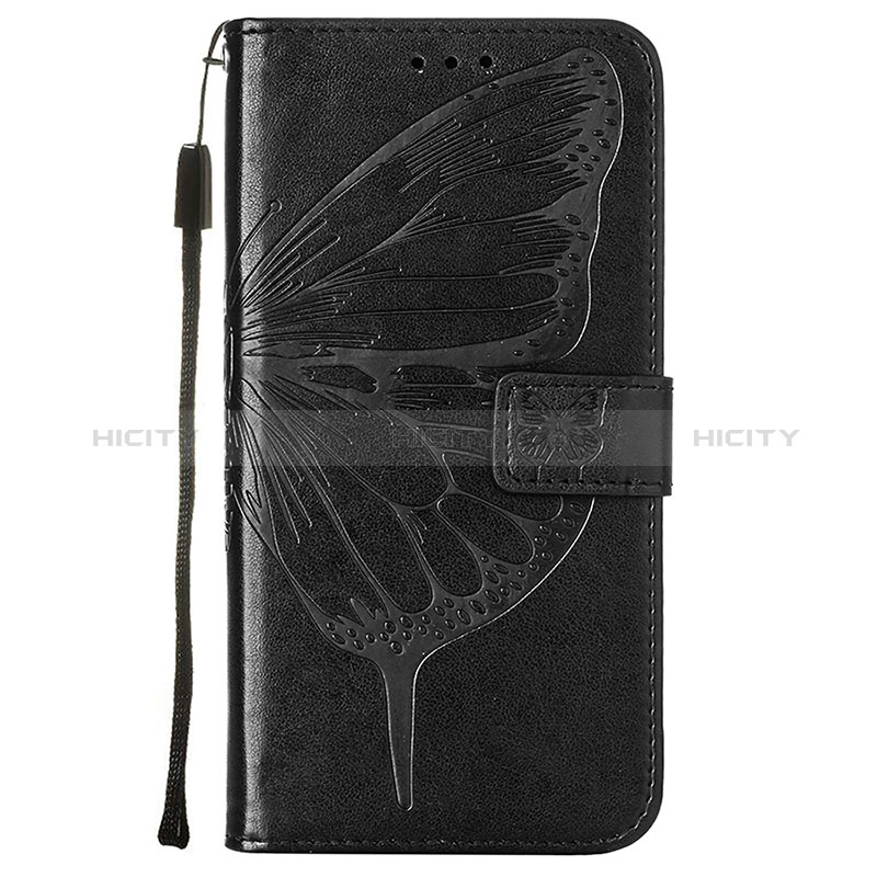 Handytasche Stand Schutzhülle Flip Leder Hülle Schmetterling L10 für Apple iPhone 14 Pro Schwarz