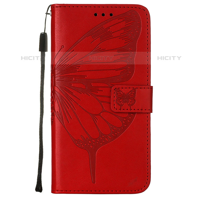 Handytasche Stand Schutzhülle Flip Leder Hülle Schmetterling L10 für Apple iPhone 15 Pro Max Rot