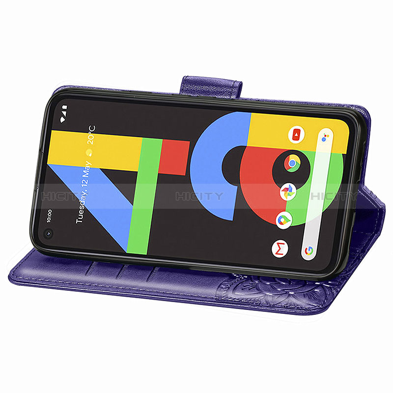 Handytasche Stand Schutzhülle Flip Leder Hülle Schmetterling S01D für Google Pixel 4a