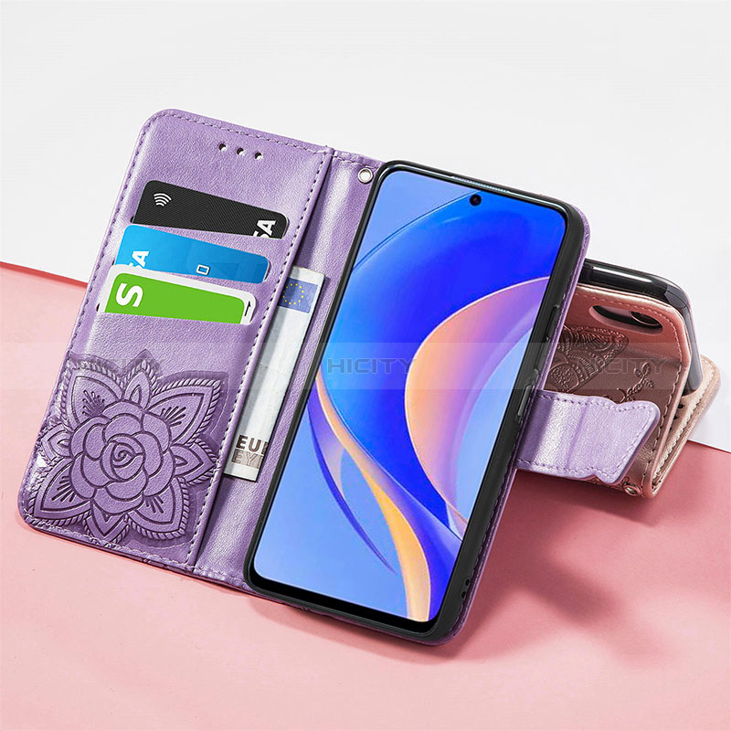 Handytasche Stand Schutzhülle Flip Leder Hülle Schmetterling S01D für Huawei Enjoy 50 Pro