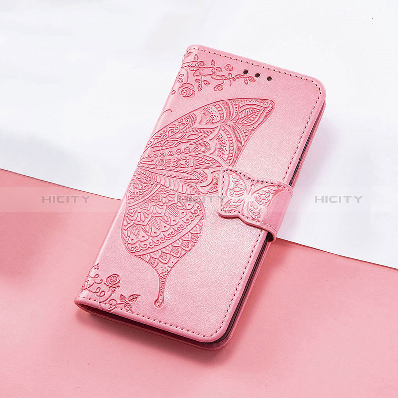 Handytasche Stand Schutzhülle Flip Leder Hülle Schmetterling S01D für Huawei Enjoy 50z Pink Plus