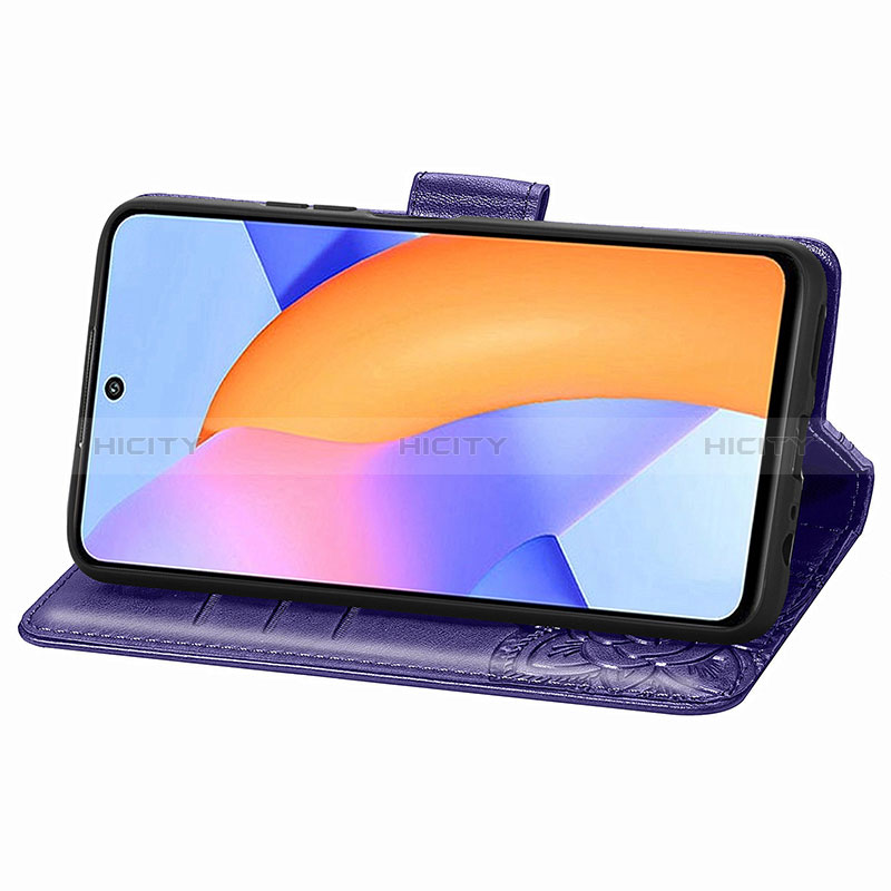 Handytasche Stand Schutzhülle Flip Leder Hülle Schmetterling S01D für Huawei Honor 10X Lite