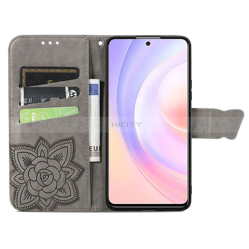 Handytasche Stand Schutzhülle Flip Leder Hülle Schmetterling S01D für Huawei Honor 50 SE 5G