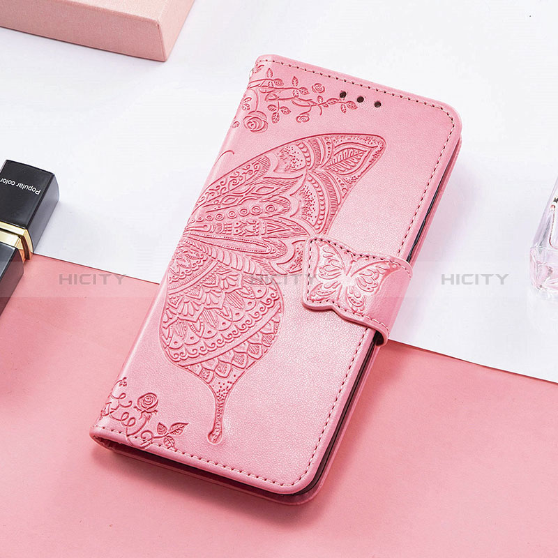 Handytasche Stand Schutzhülle Flip Leder Hülle Schmetterling S01D für Huawei Honor 80 Pro 5G Pink