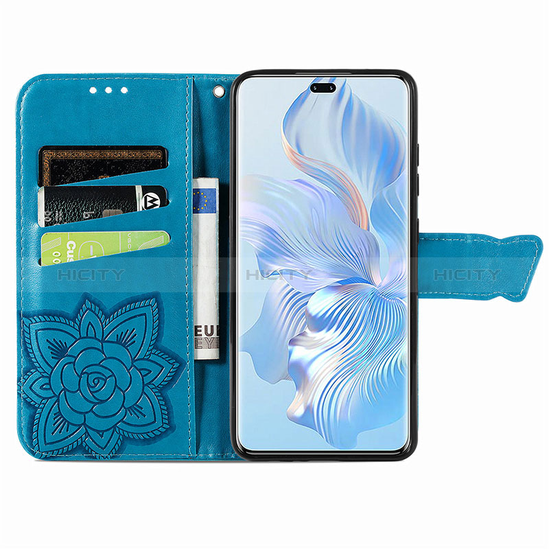 Handytasche Stand Schutzhülle Flip Leder Hülle Schmetterling S01D für Huawei Honor 80 Pro Flat 5G