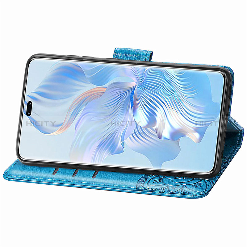 Handytasche Stand Schutzhülle Flip Leder Hülle Schmetterling S01D für Huawei Honor 80 Pro Flat 5G groß