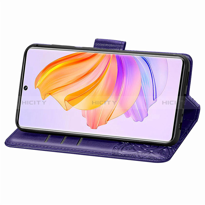 Handytasche Stand Schutzhülle Flip Leder Hülle Schmetterling S01D für Huawei Honor 80 SE 5G