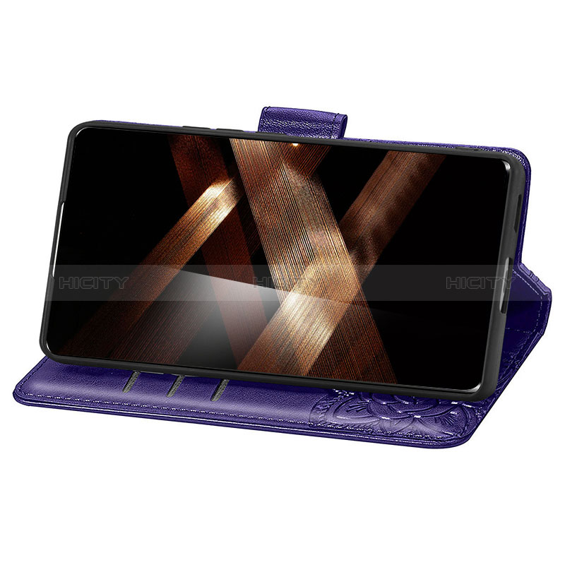 Handytasche Stand Schutzhülle Flip Leder Hülle Schmetterling S01D für Huawei Honor X7b