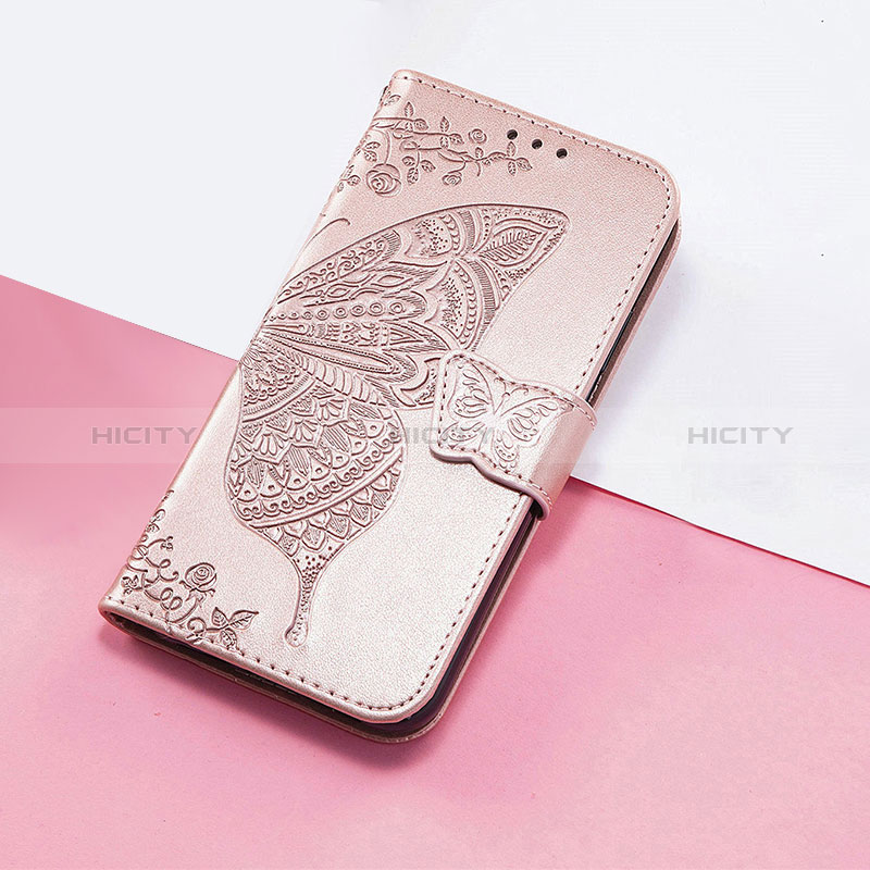 Handytasche Stand Schutzhülle Flip Leder Hülle Schmetterling S01D für Huawei Nova 10 SE Rosegold