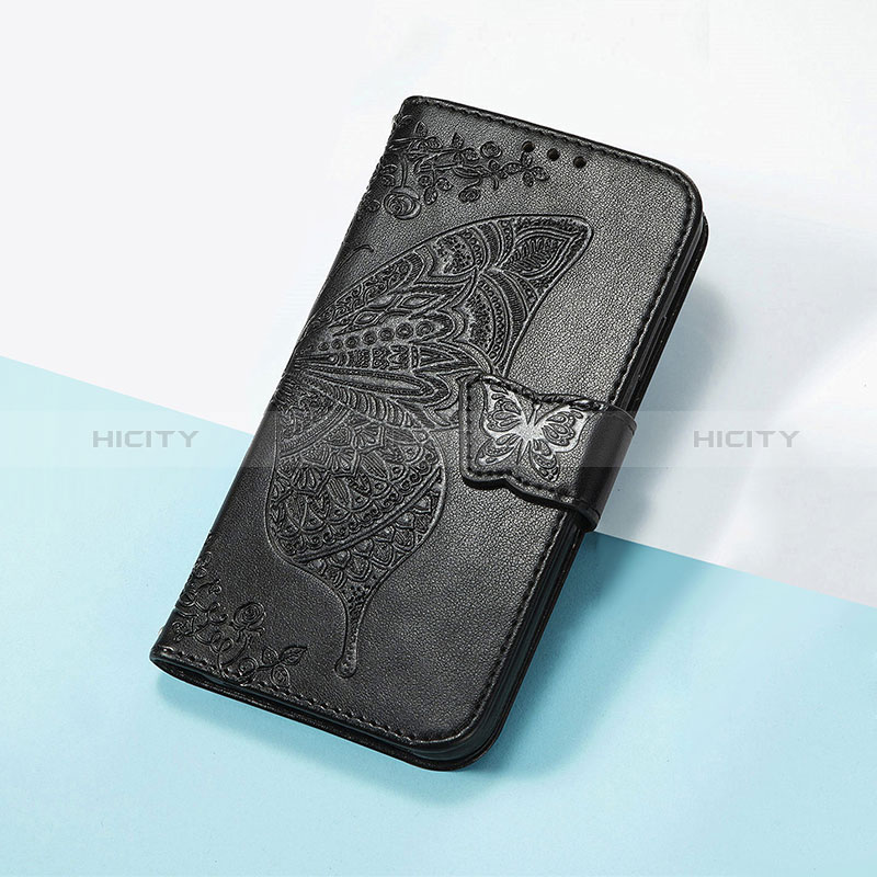 Handytasche Stand Schutzhülle Flip Leder Hülle Schmetterling S01D für Huawei Nova 8i Schwarz Plus