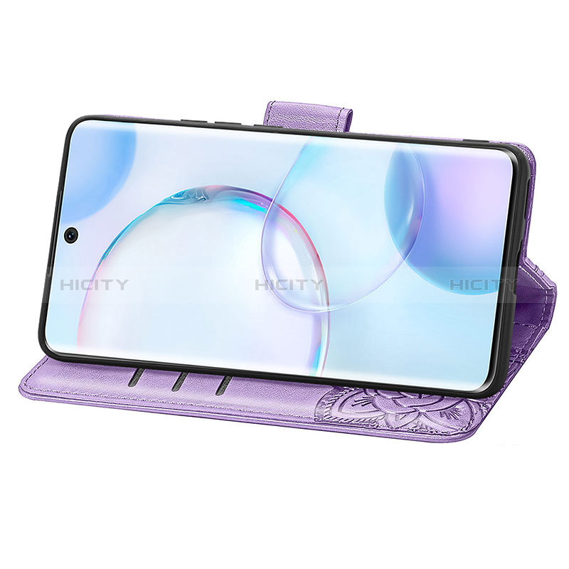 Handytasche Stand Schutzhülle Flip Leder Hülle Schmetterling S01D für Huawei Nova 9