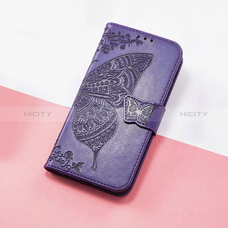 Handytasche Stand Schutzhülle Flip Leder Hülle Schmetterling S01D für Huawei Nova 9 Pro Violett