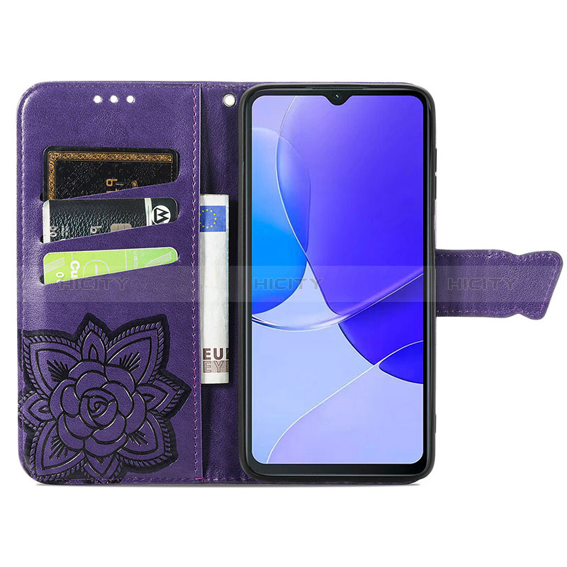 Handytasche Stand Schutzhülle Flip Leder Hülle Schmetterling S01D für Huawei Nova Y91