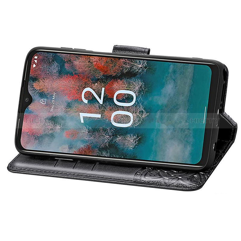 Handytasche Stand Schutzhülle Flip Leder Hülle Schmetterling S01D für Nokia C12