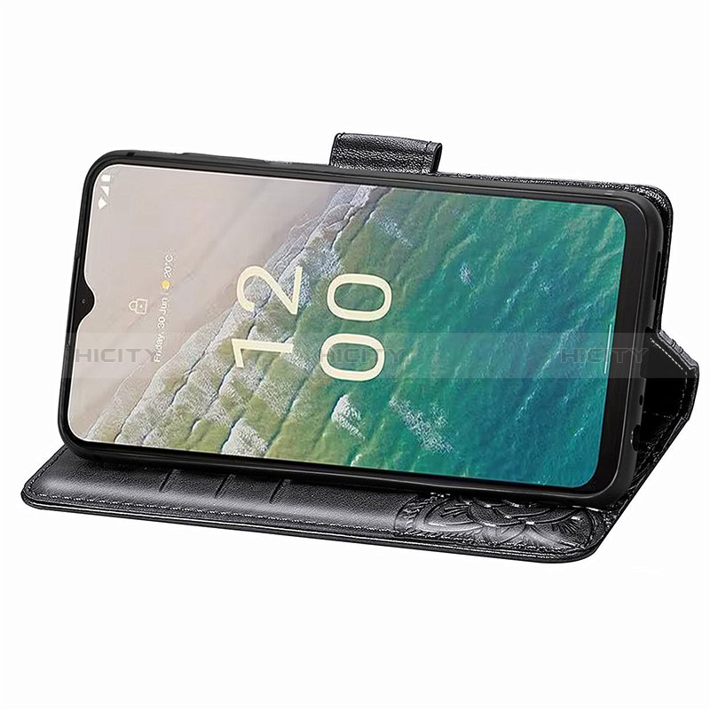 Handytasche Stand Schutzhülle Flip Leder Hülle Schmetterling S01D für Nokia C210 groß