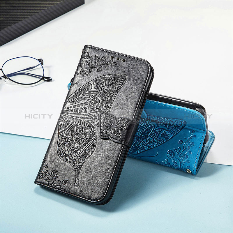 Handytasche Stand Schutzhülle Flip Leder Hülle Schmetterling S01D für Xiaomi Poco C55