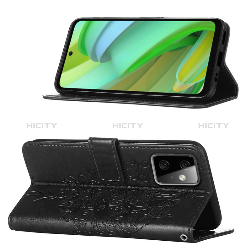 Handytasche Stand Schutzhülle Flip Leder Hülle Schmetterling Y01B für Motorola Moto G Power 5G (2023) groß