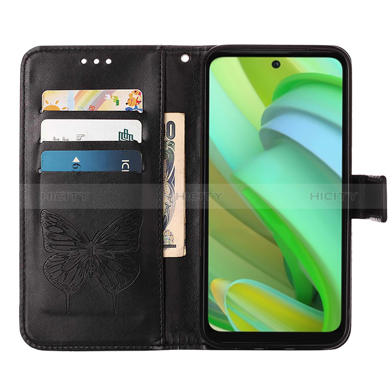 Handytasche Stand Schutzhülle Flip Leder Hülle Schmetterling Y01B für Motorola Moto G Power 5G (2023)