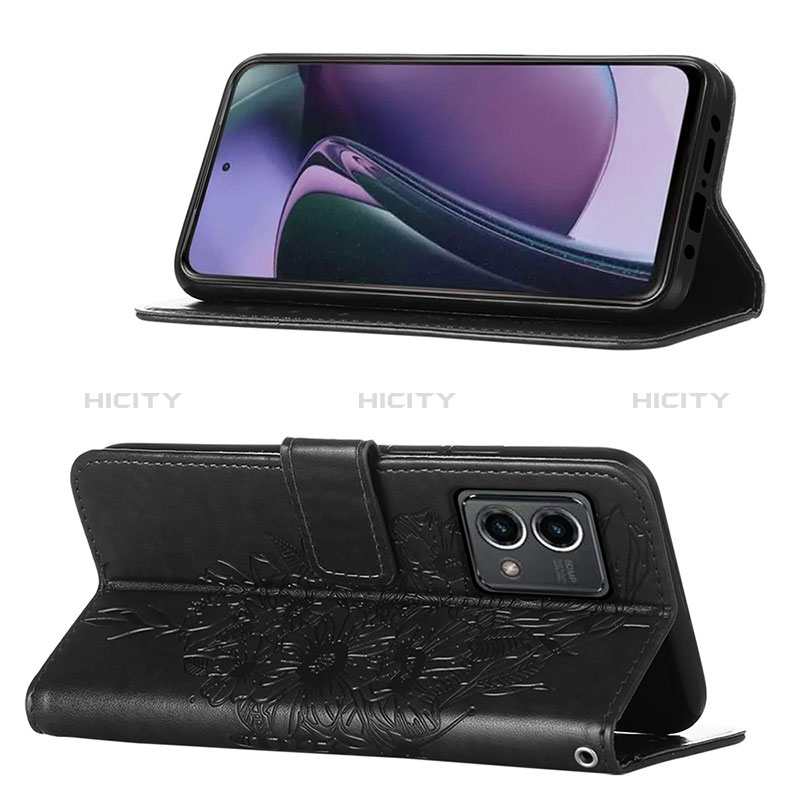 Handytasche Stand Schutzhülle Flip Leder Hülle Schmetterling Y01B für Motorola Moto G Stylus (2023) 5G groß