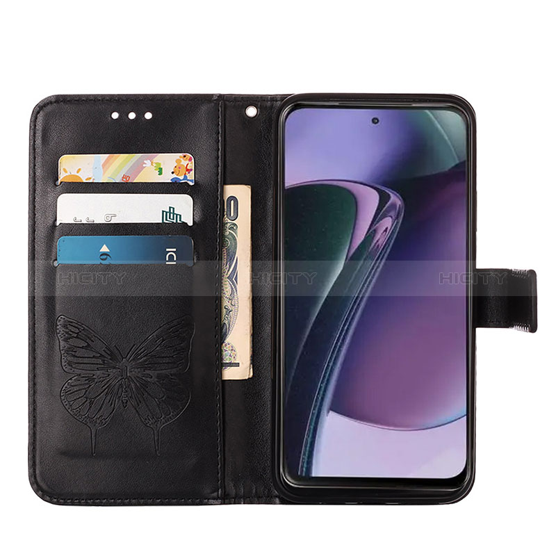 Handytasche Stand Schutzhülle Flip Leder Hülle Schmetterling Y01B für Motorola Moto G Stylus (2023) 5G groß