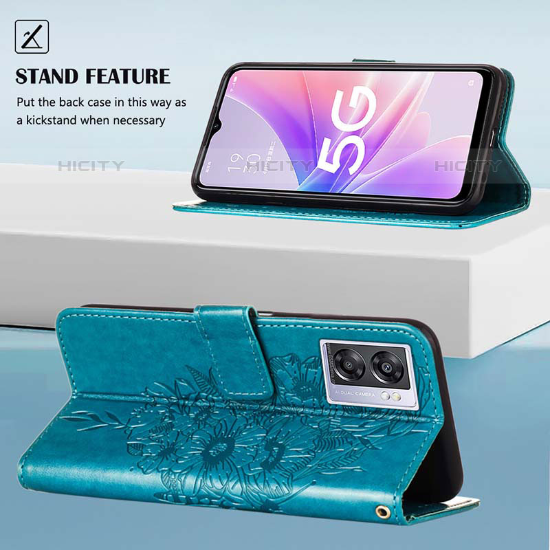 Handytasche Stand Schutzhülle Flip Leder Hülle Schmetterling Y01B für OnePlus Nord N300 5G