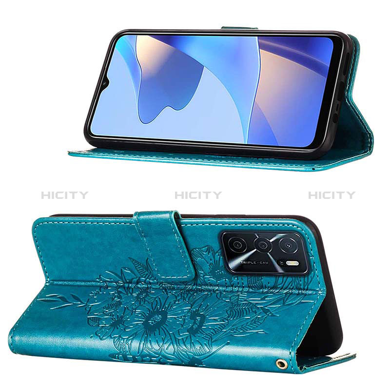 Handytasche Stand Schutzhülle Flip Leder Hülle Schmetterling Y01B für Oppo A16