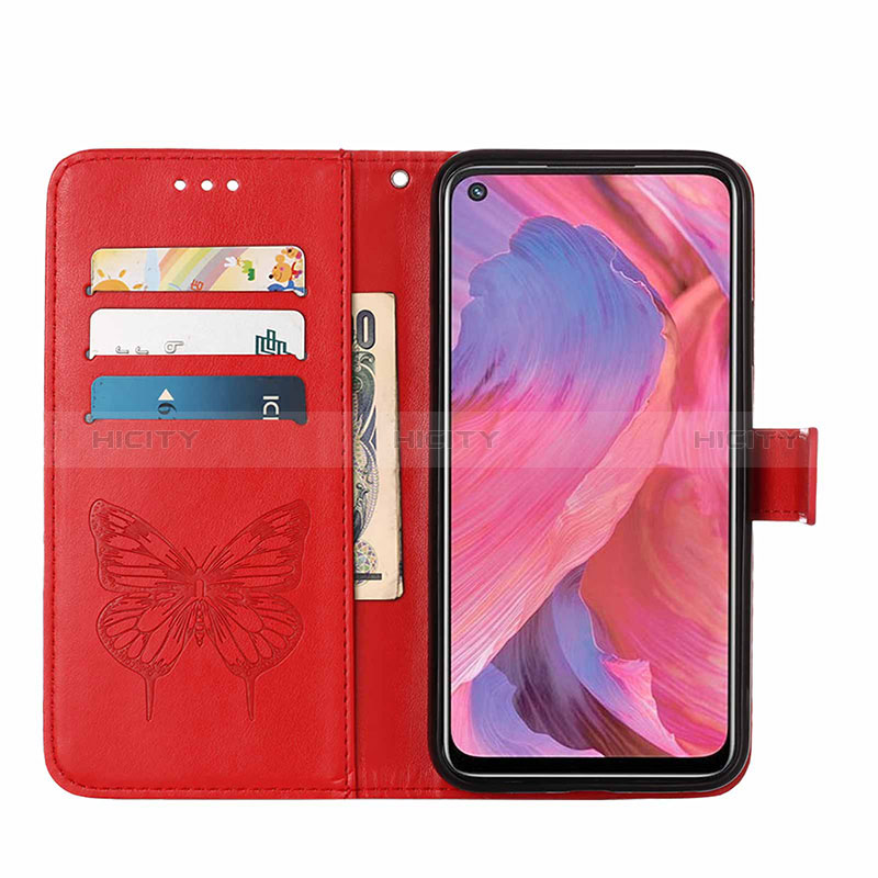 Handytasche Stand Schutzhülle Flip Leder Hülle Schmetterling Y01B für Oppo A74 5G