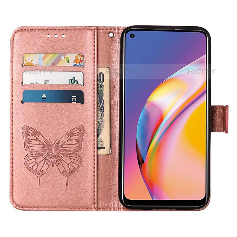 Handytasche Stand Schutzhülle Flip Leder Hülle Schmetterling Y01B für Oppo A94 4G