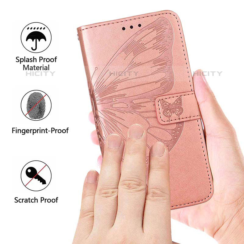 Handytasche Stand Schutzhülle Flip Leder Hülle Schmetterling Y01B für Oppo A94 4G