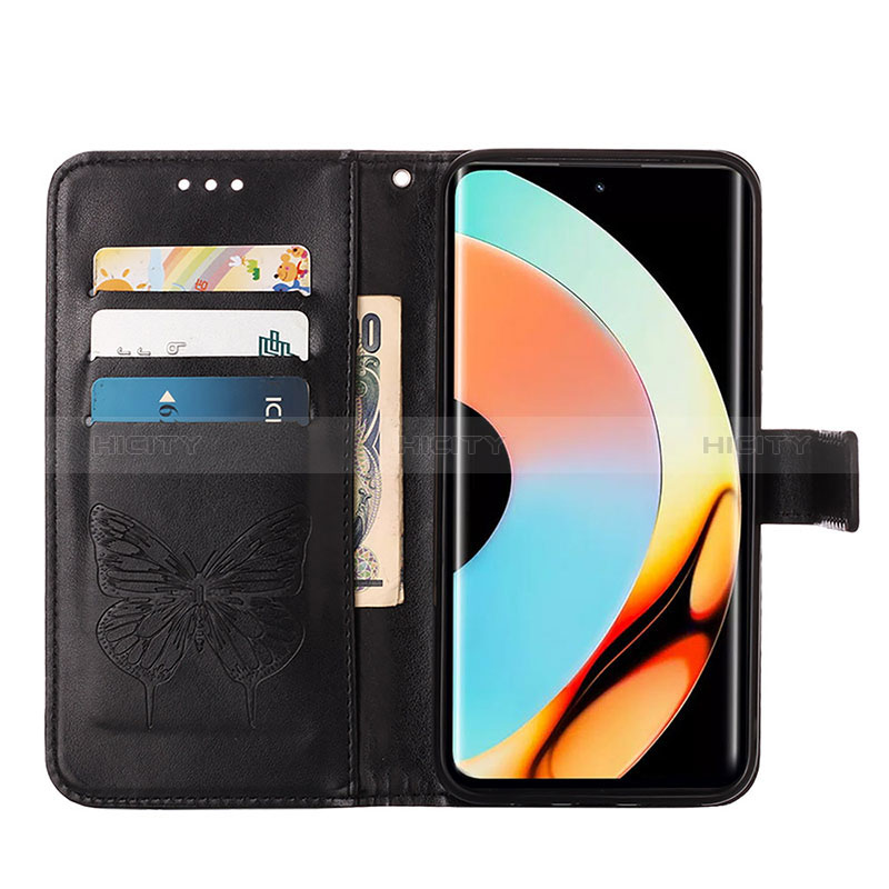 Handytasche Stand Schutzhülle Flip Leder Hülle Schmetterling Y01B für Realme 10 Pro+ Plus 5G