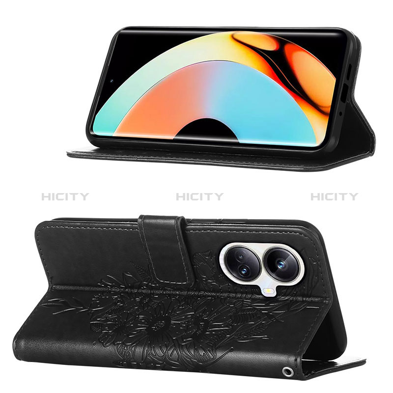 Handytasche Stand Schutzhülle Flip Leder Hülle Schmetterling Y01B für Realme 10 Pro+ Plus 5G