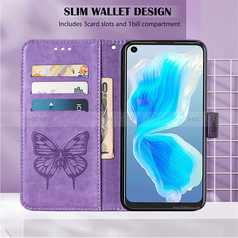 Handytasche Stand Schutzhülle Flip Leder Hülle Schmetterling Y01B für Realme 9i 4G groß