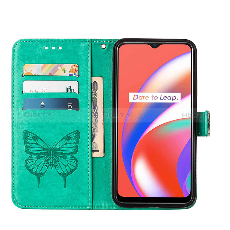 Handytasche Stand Schutzhülle Flip Leder Hülle Schmetterling Y01B für Realme C25 groß