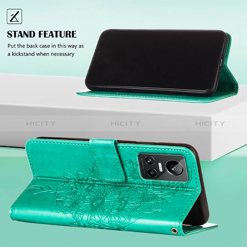 Handytasche Stand Schutzhülle Flip Leder Hülle Schmetterling Y01B für Realme GT Neo3 5G