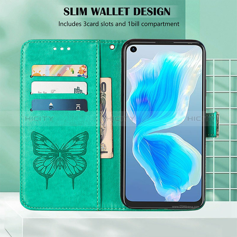 Handytasche Stand Schutzhülle Flip Leder Hülle Schmetterling Y01B für Realme GT2 Pro 5G groß