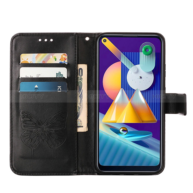 Handytasche Stand Schutzhülle Flip Leder Hülle Schmetterling Y01B für Samsung Galaxy A11