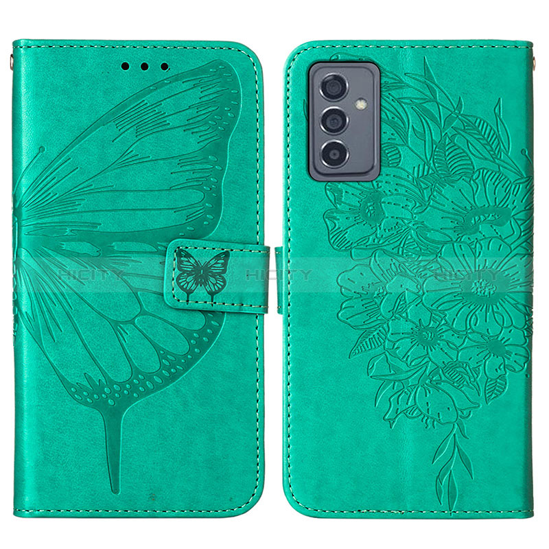 Handytasche Stand Schutzhülle Flip Leder Hülle Schmetterling Y01B für Samsung Galaxy A15 4G groß