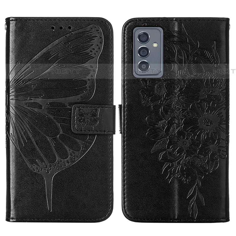 Handytasche Stand Schutzhülle Flip Leder Hülle Schmetterling Y01B für Samsung Galaxy A24 4G groß