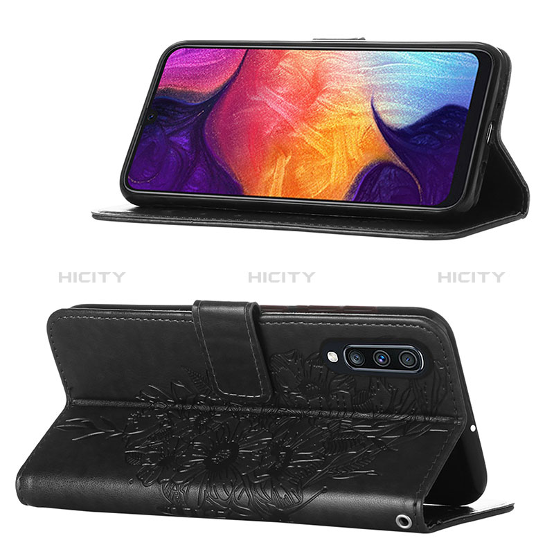 Handytasche Stand Schutzhülle Flip Leder Hülle Schmetterling Y01B für Samsung Galaxy A30S groß