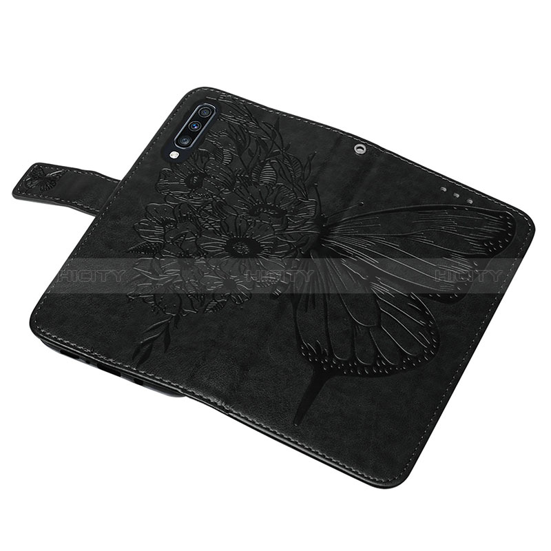 Handytasche Stand Schutzhülle Flip Leder Hülle Schmetterling Y01B für Samsung Galaxy A30S groß