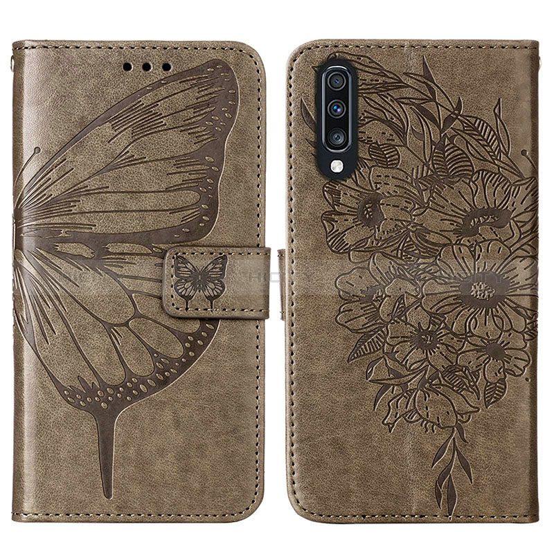 Handytasche Stand Schutzhülle Flip Leder Hülle Schmetterling Y01B für Samsung Galaxy A50 groß