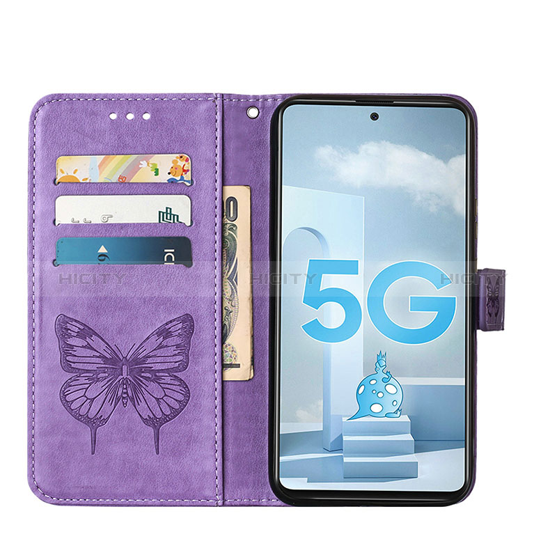Handytasche Stand Schutzhülle Flip Leder Hülle Schmetterling Y01B für Samsung Galaxy A51 5G