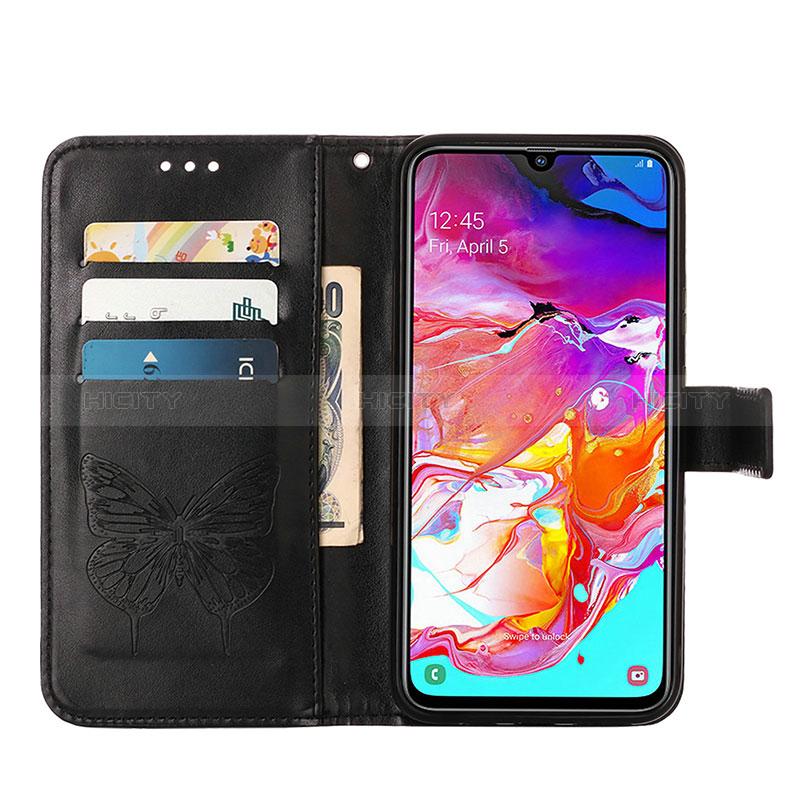 Handytasche Stand Schutzhülle Flip Leder Hülle Schmetterling Y01B für Samsung Galaxy A70