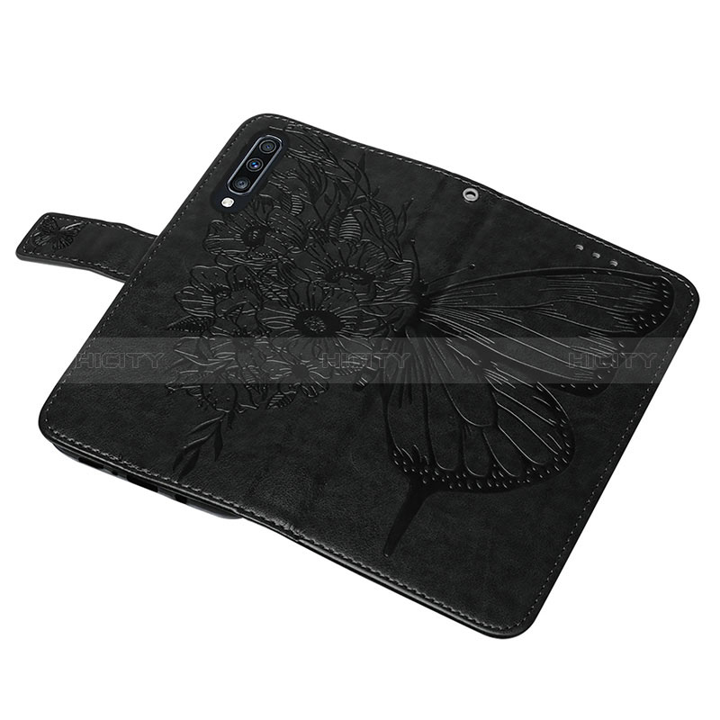 Handytasche Stand Schutzhülle Flip Leder Hülle Schmetterling Y01B für Samsung Galaxy A70